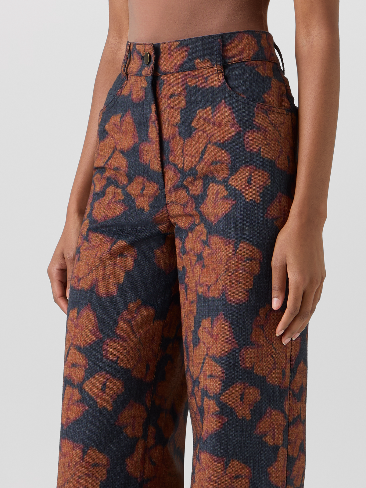 Designer Cooper Wide-Leg Hose aus Baumwoll-Canvas - Bunt #editorial