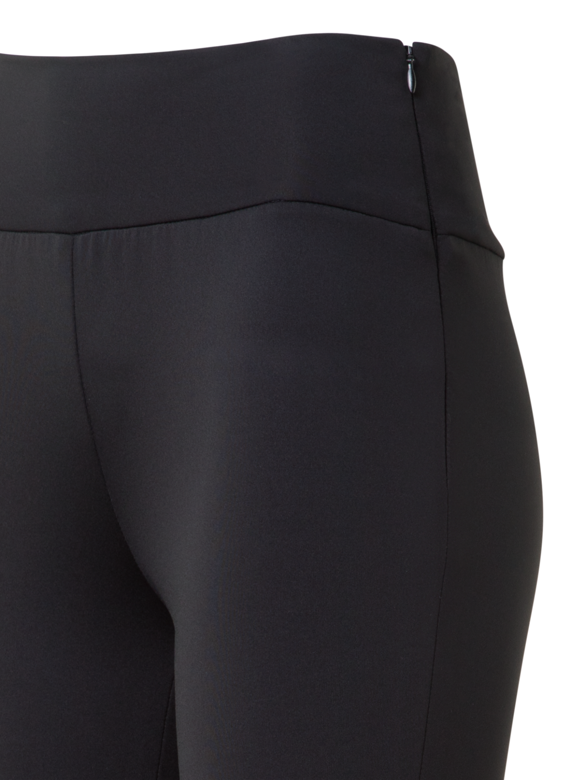 Designer Leggings aus Woll-Jersey mit XL-Bund - Schwarz