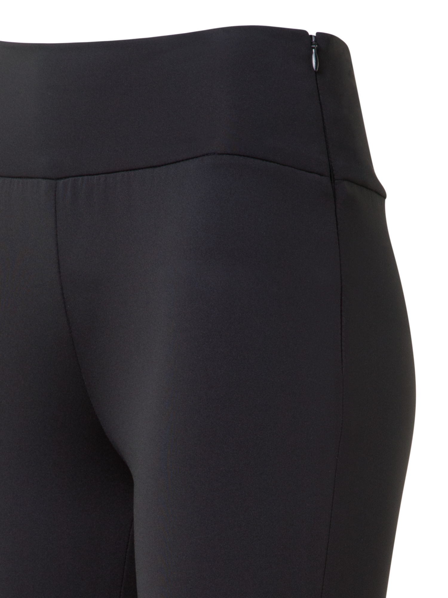 Designer Leggings aus Woll-Jersey mit XL-Bund - Schwarz