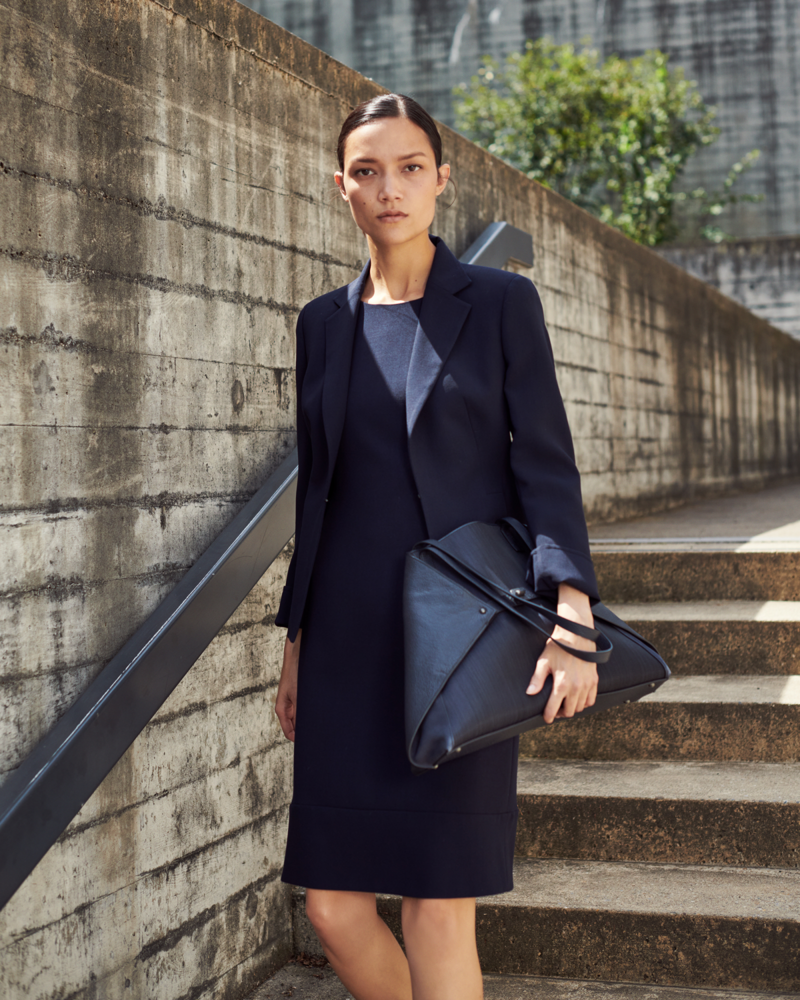 Designer Blazer aus Woll-Doubleface - Dunkelblau - Blau 