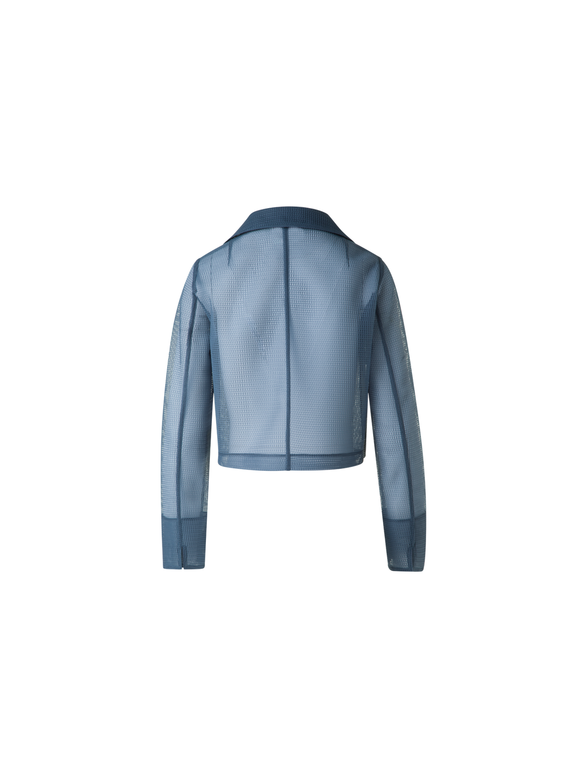 Designer Gekürzte Jacke aus transparentem Techno-Gitter - Blau