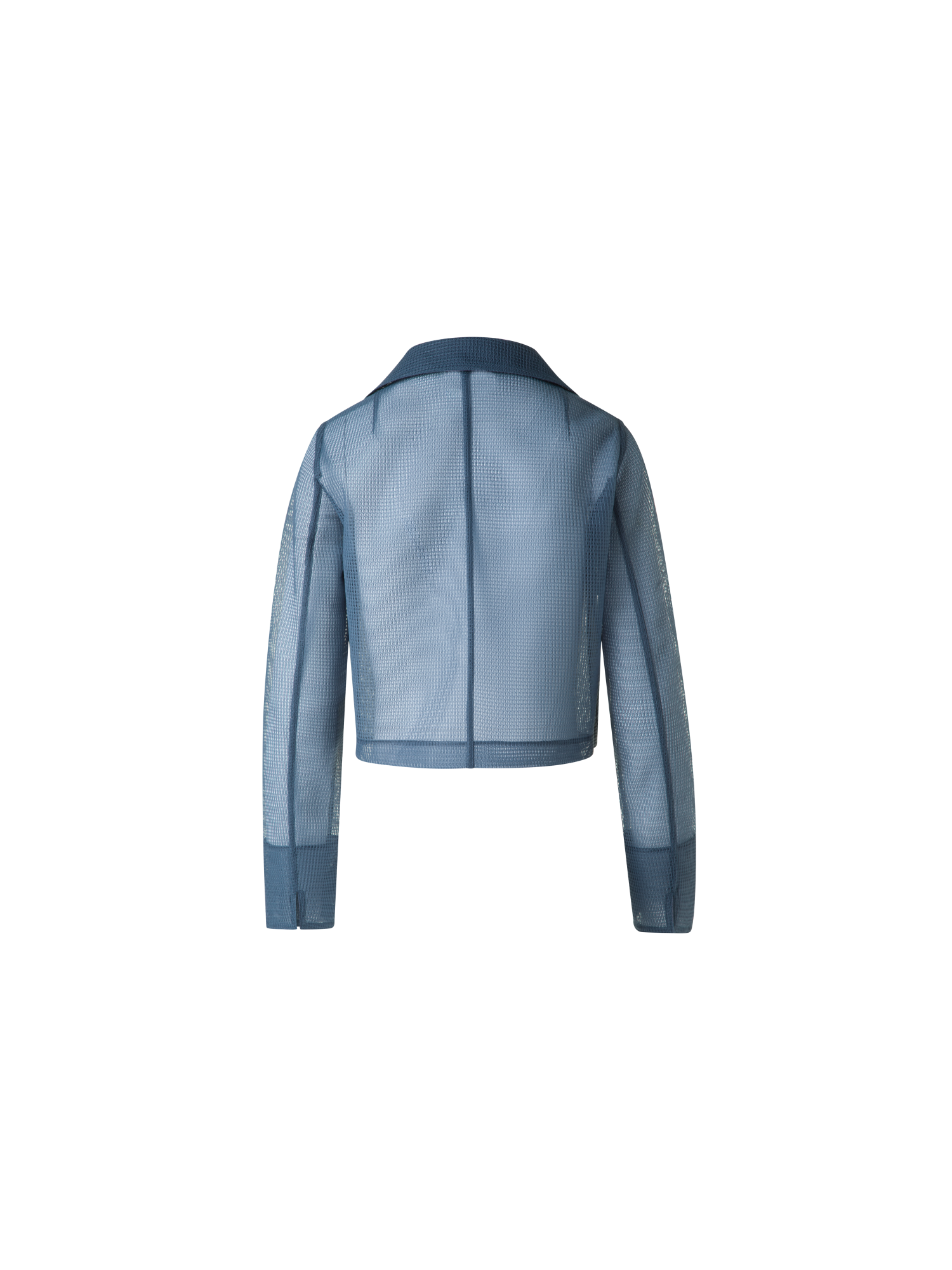Designer Gekürzte Jacke aus transparentem Techno-Gitter - Blau
