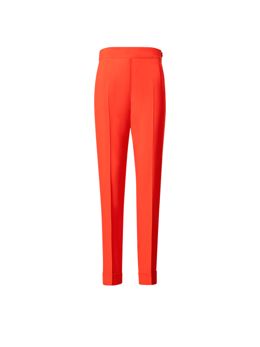 Designer Tapered Hose aus Crêpe - Rot