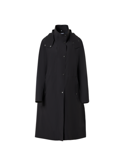 Designer Wasserabweisender, taillierter Techno-Parka - Schwarz
