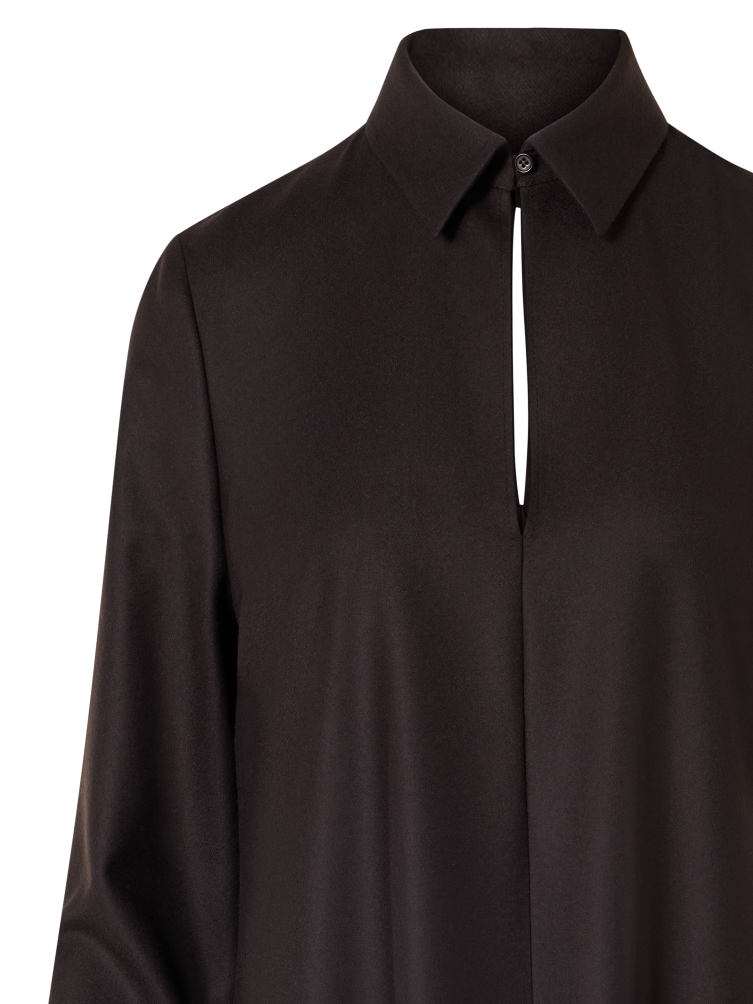 Designer Lockeres Midikleid aus Flanell mit Zipfelsaum - Braun