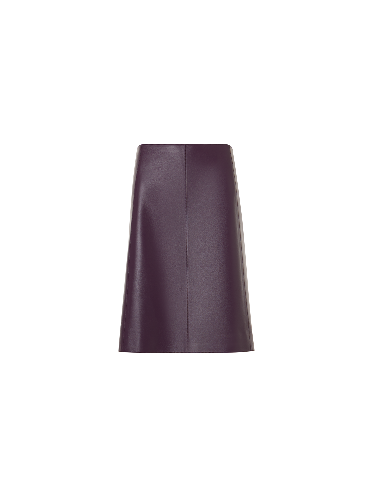 Designer A-Linien-Rock aus Nappaleder - Violett