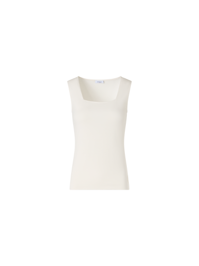 Designer Ärmelloses Top mit Signature Dot Applikation - Ecru