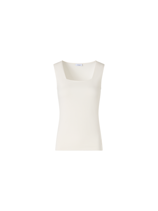 Designer Ärmelloses Top mit Signature Dot Applikation - Ecru
