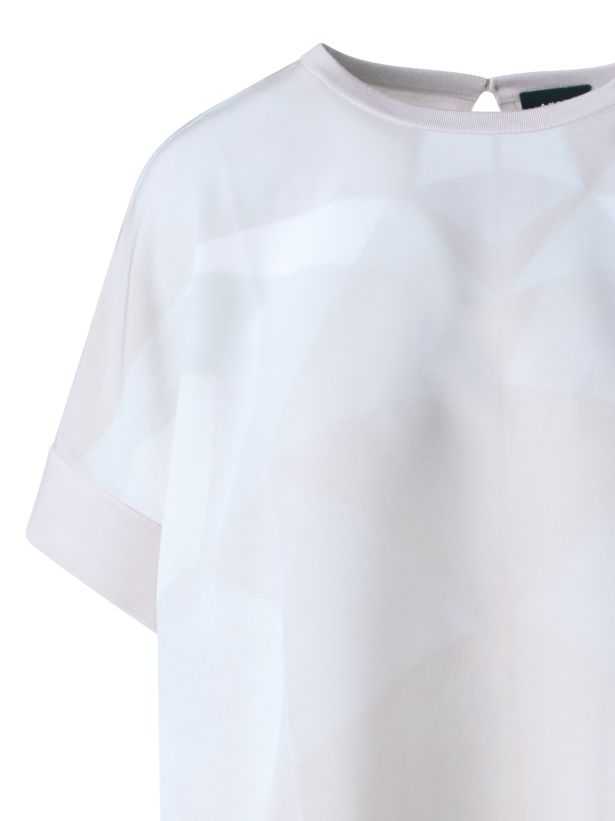 Designer Oversize-Seidenbluse mit Chiaroscuro Druck - Bunt - Beige