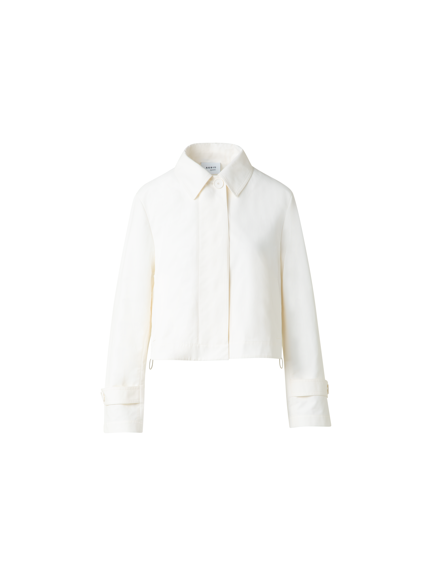 Designer Wasserabweisender Parka aus Baumwollmischung - Ecru - Weiss