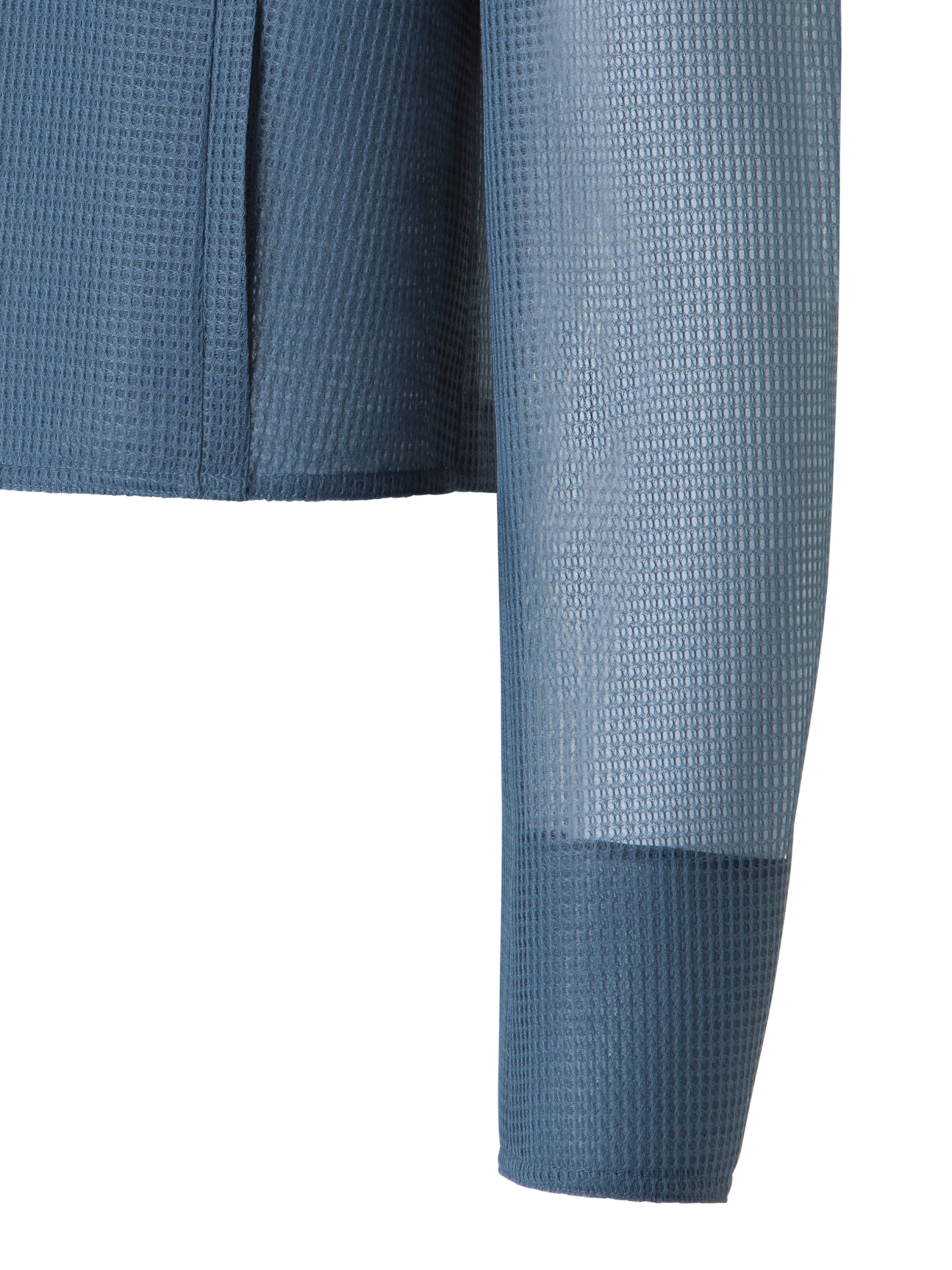 Designer Gekürzte Jacke aus transparentem Techno-Gitter - Blau