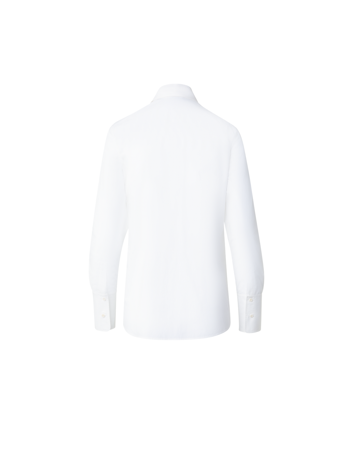 Designer Leicht taillierte Baumwollbluse - Ecru - Weiss