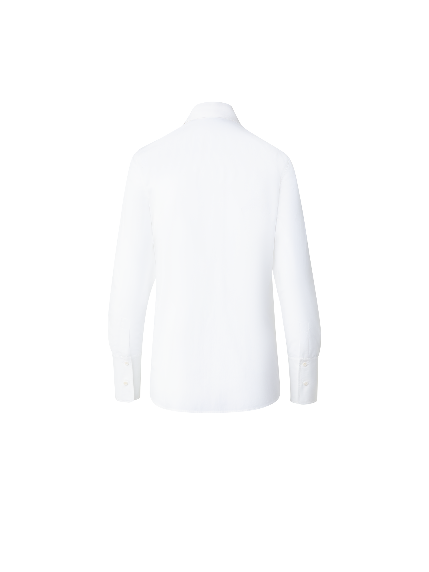 Designer Leicht taillierte Baumwollbluse - Ecru - Weiss