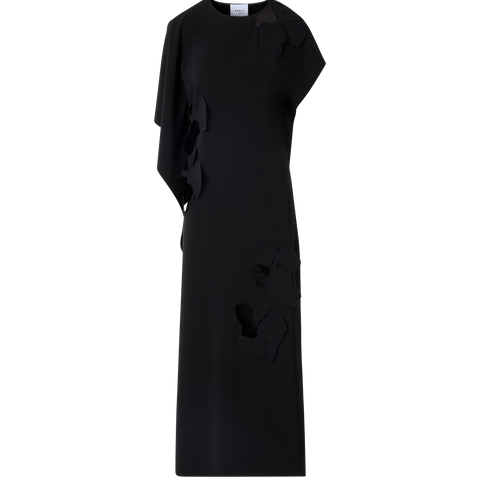 Ärmelloses Midi-Kleid mit Papercut Flower Applikation