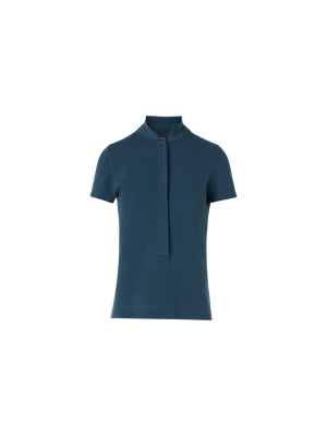 Designer Tailliertes Poloshirt aus Baumwoll-Piqué - Grün