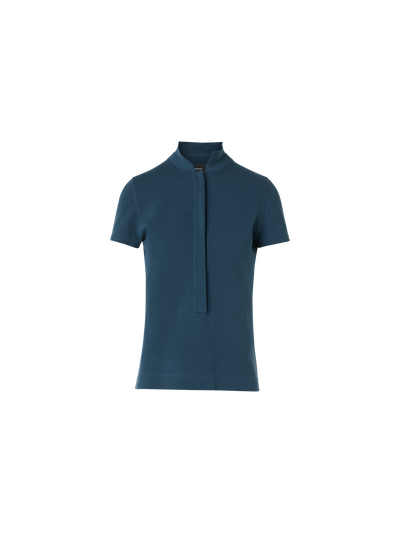 Designer Tailliertes Poloshirt aus Baumwoll-Piqué - Grün