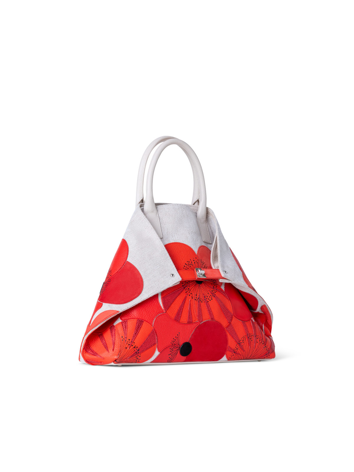 Designer Ai Medium Top Handle Tote - Bunt - Rot