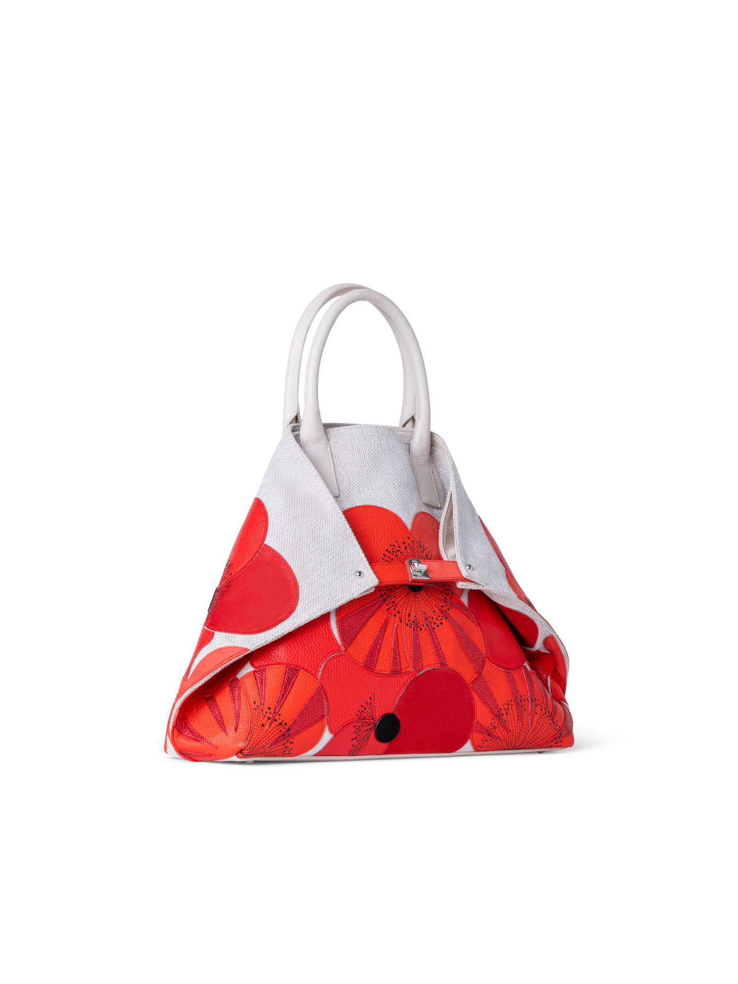 Designer Ai Medium Top Handle Tote - Bunt - Rot