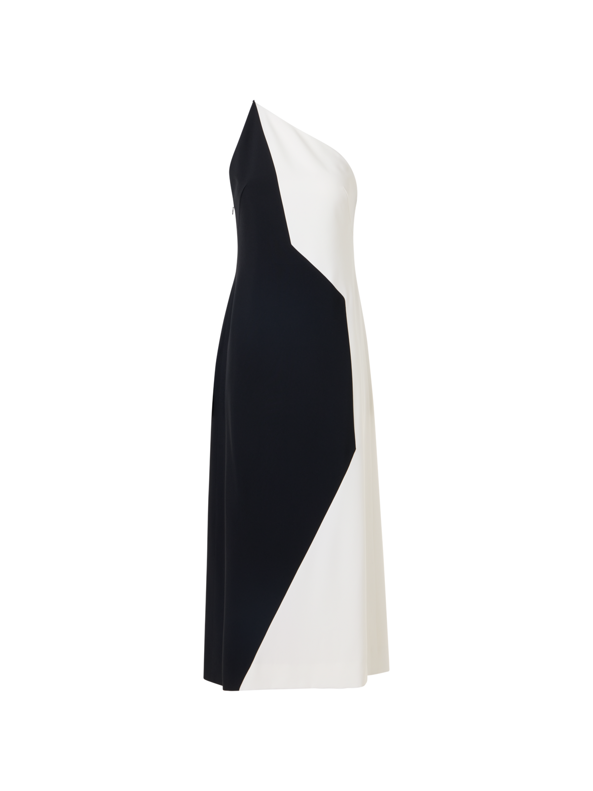 Designer One-Shoulder-Midikleid mit offenem Rücken - Bunt