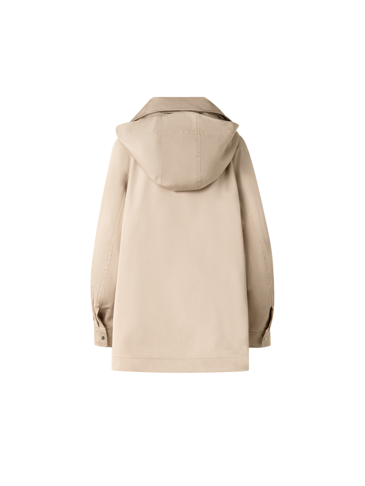 Designer Wasserfester Oversize-Seiden-Parka - Beige