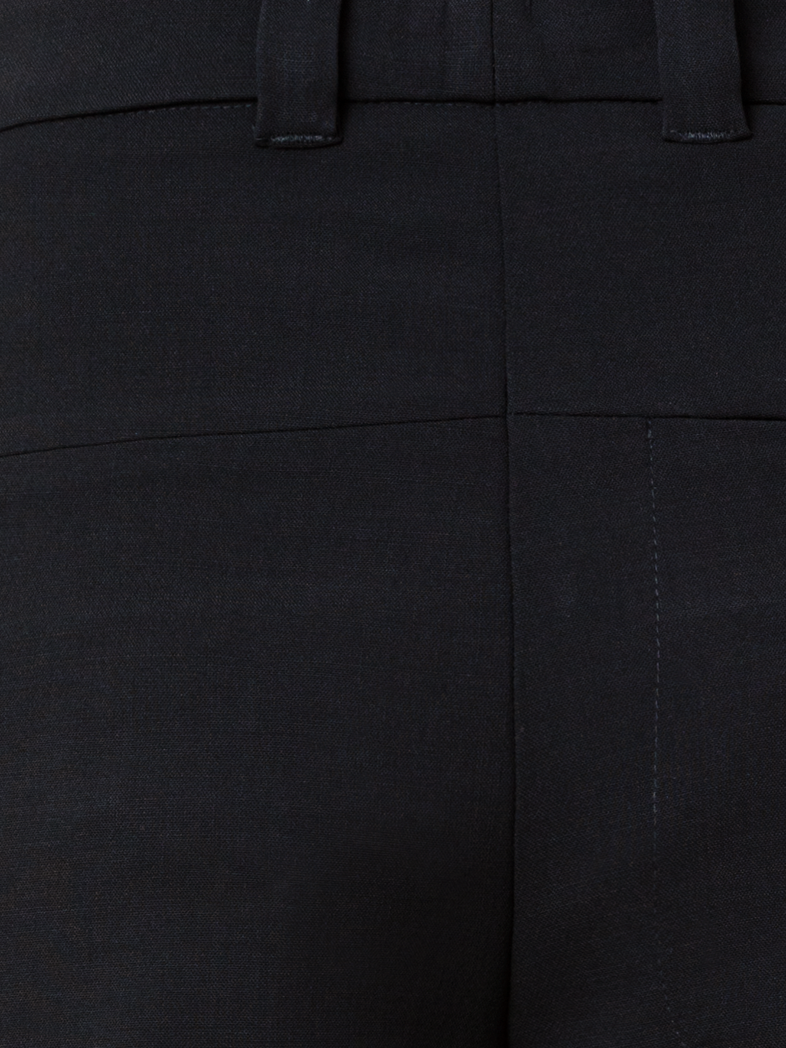 Designer Tapered Hose aus Woll-Doubleface - Schwarz