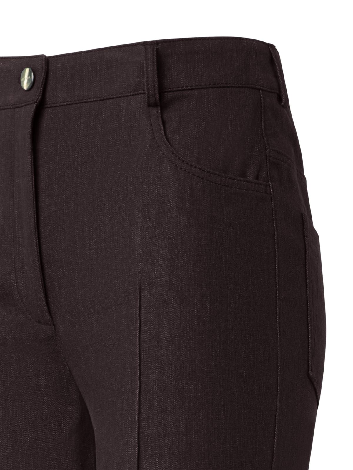 Designer Bootcut Hose aus Stretch-Denim - Braun