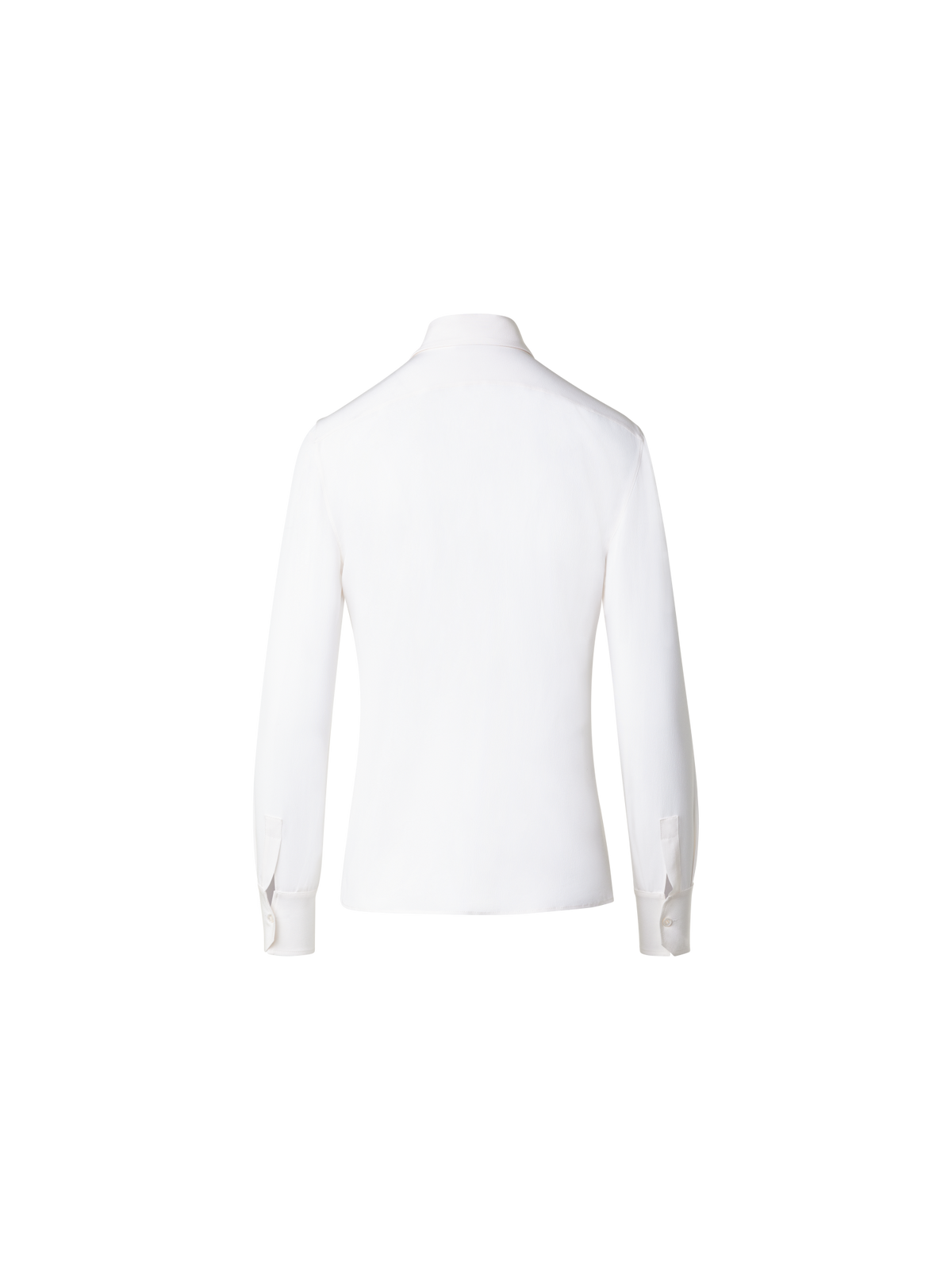 Designer Bluse aus Seiden-Crêpe - Ecru - Weiss