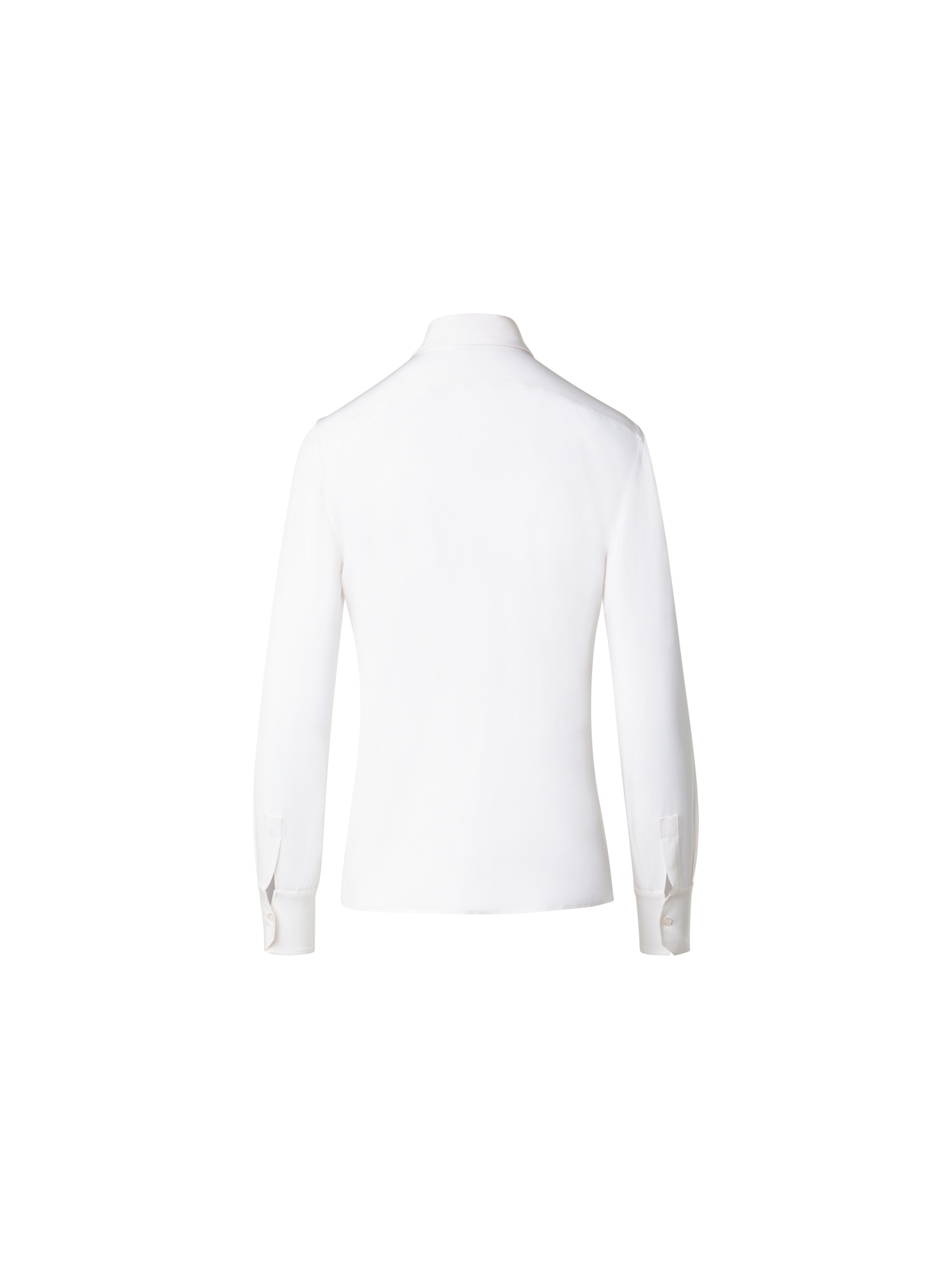 Designer Bluse aus Seiden-Crêpe - Ecru - Weiss