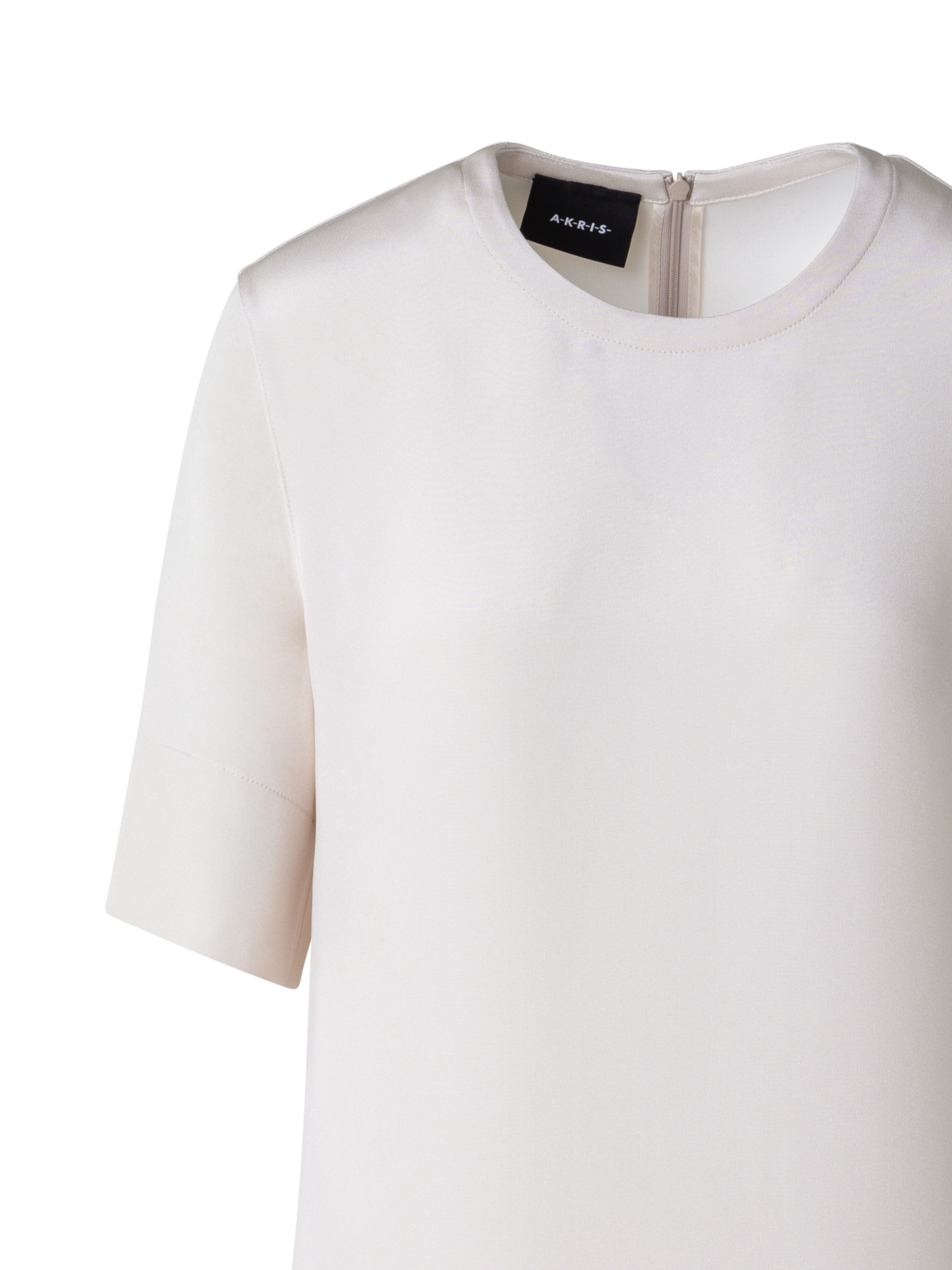 Designer Seiden Tunikakleid mit Poppy Druck - Bunt - Rot