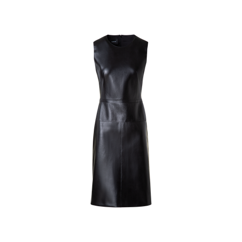 Etuikleid aus lackiertem Leder in A-Linie