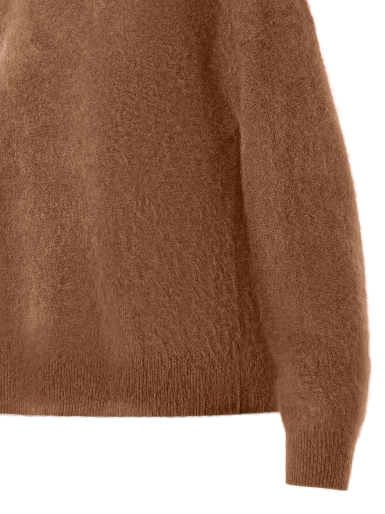 Designer Wolken-Kaschmir-Strickpullover - Braun