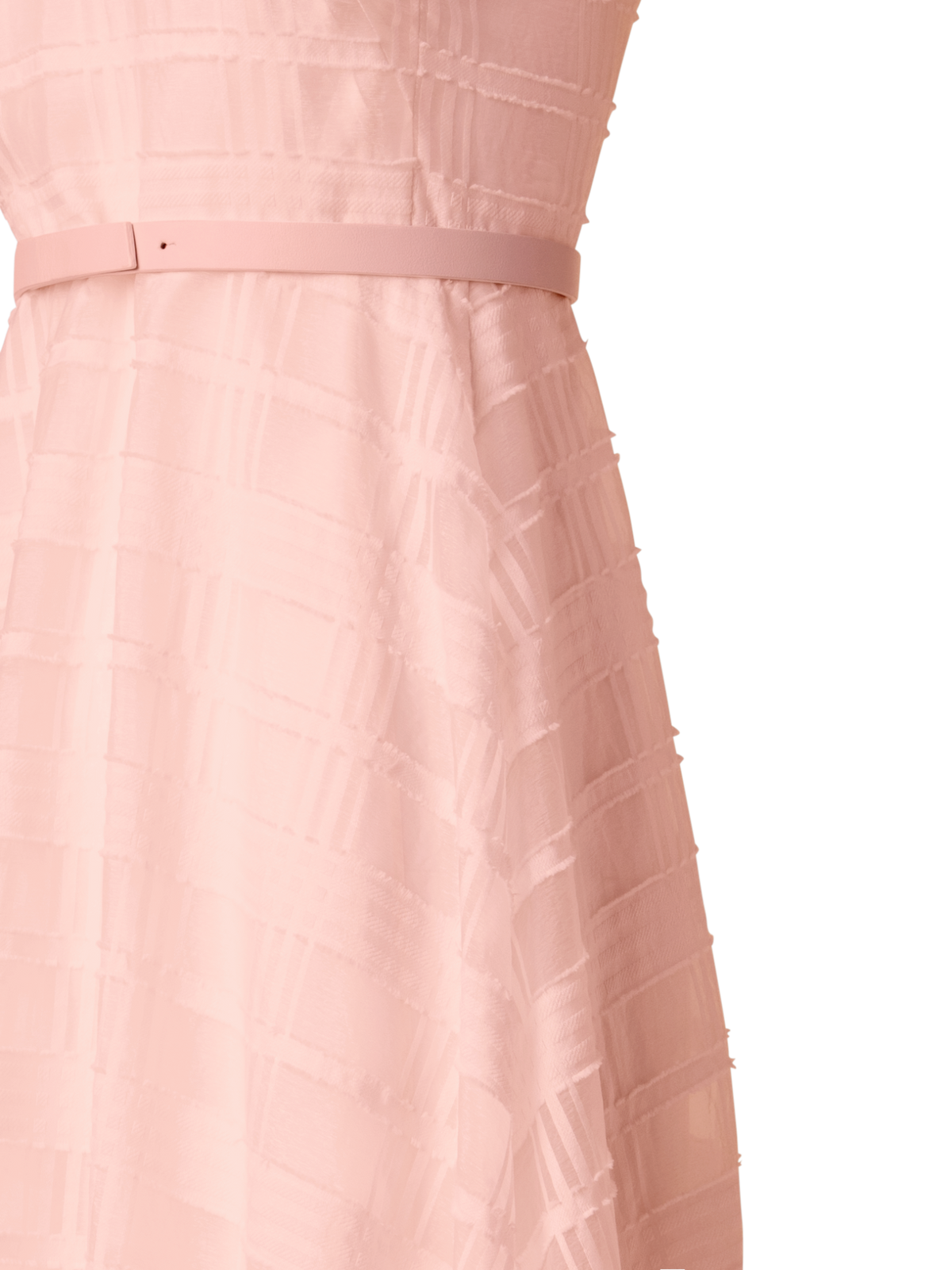 Designer Fit-and-Flare Midikleid aus Baumwollorganza - Rosa
