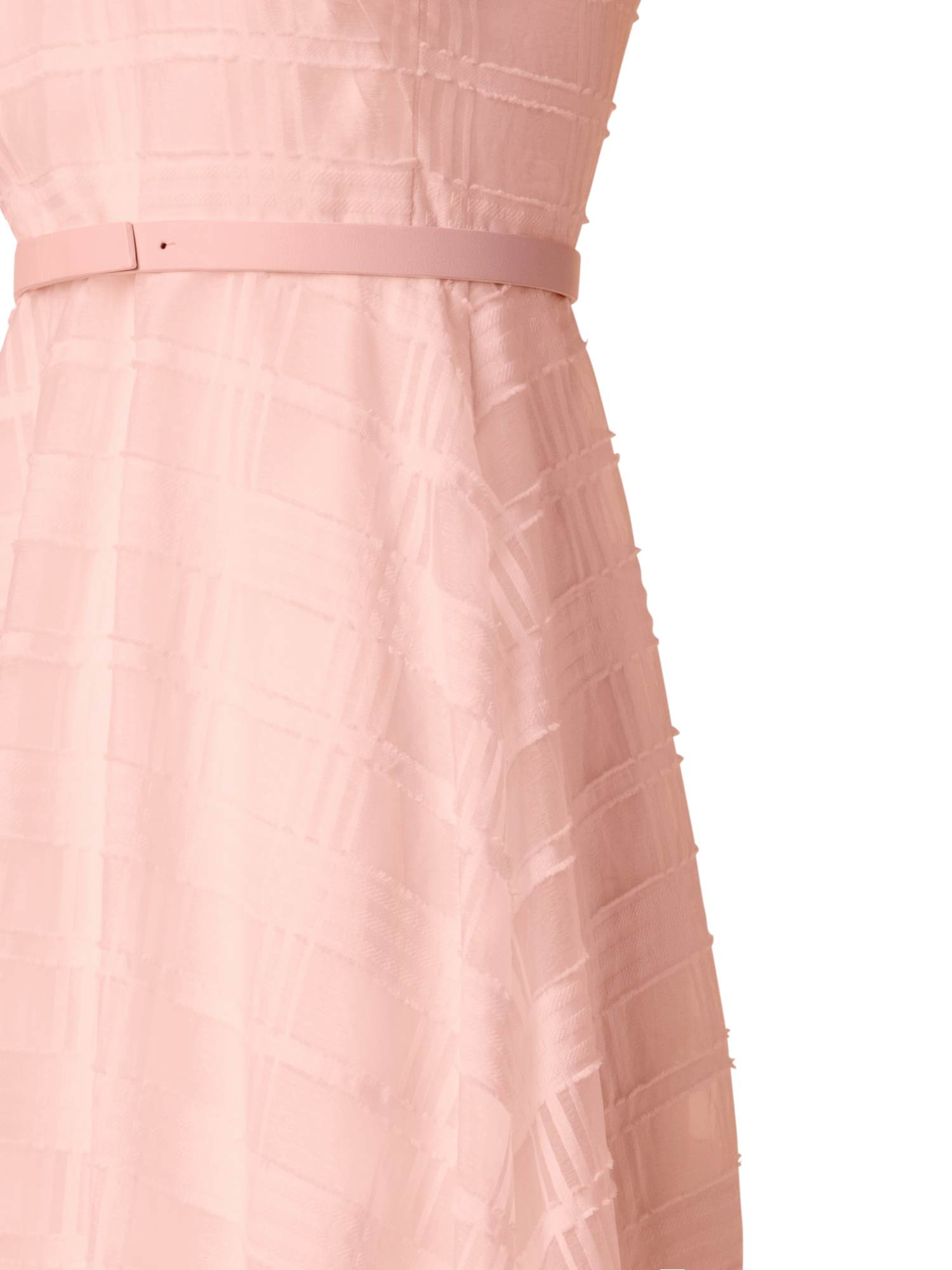 Designer Fit-and-Flare Midikleid aus Baumwollorganza - Rosa