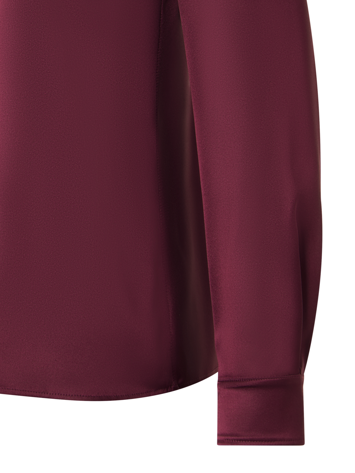 Designer Bluse aus Seidensatin mit Stretch - Rot