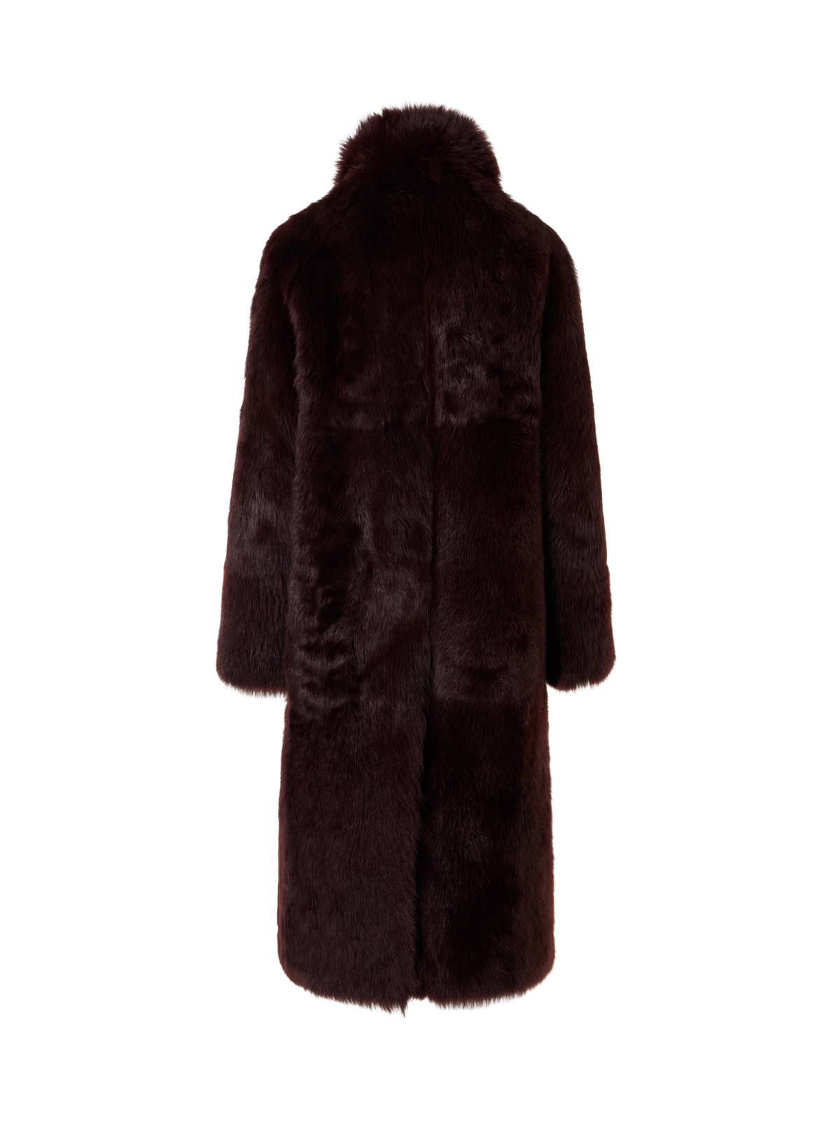 Designer Langer Oversize-Mantel aus Toscana-Shearling - Rot