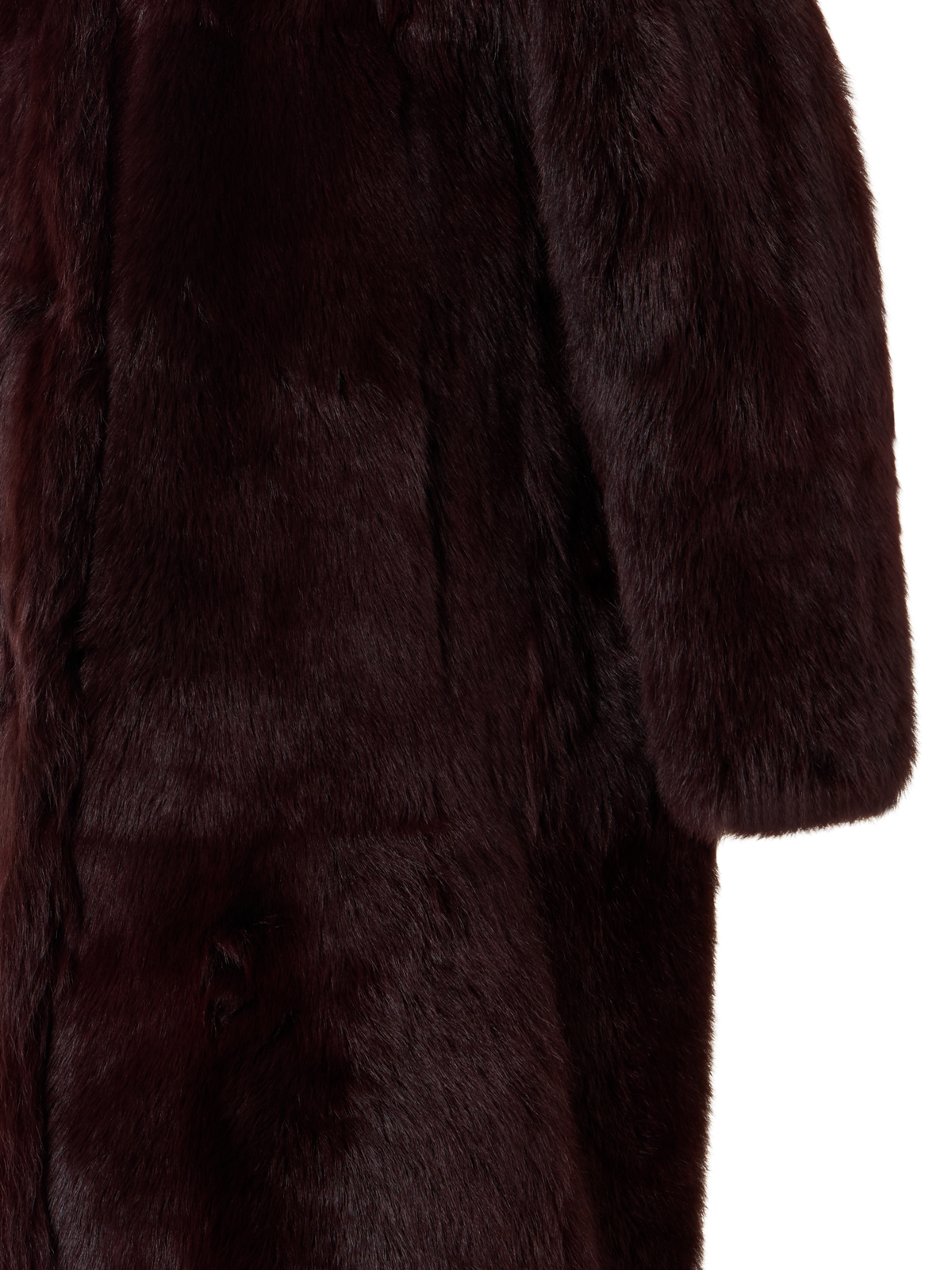 Designer Langer Oversize-Mantel aus Toscana-Shearling - Rot