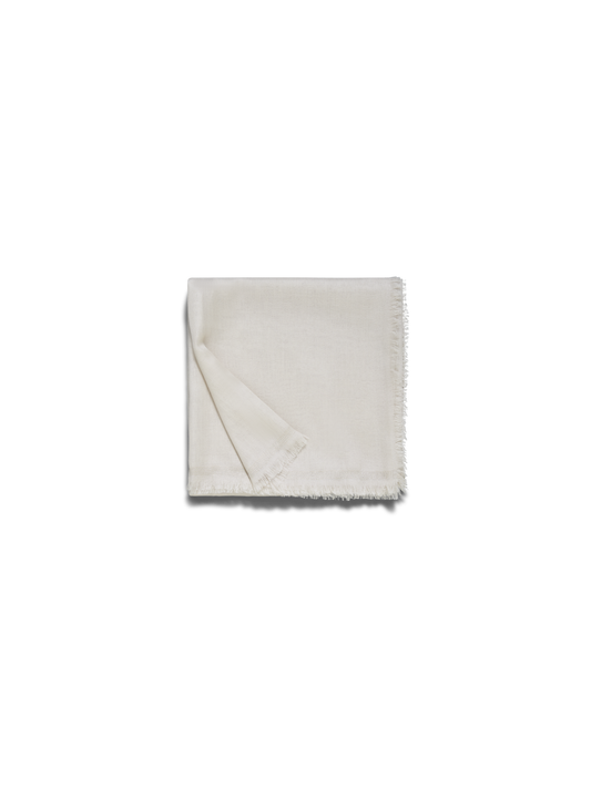 Designer Kaschmir-Seidenschal mit Lurex-Rahmen - Ecru