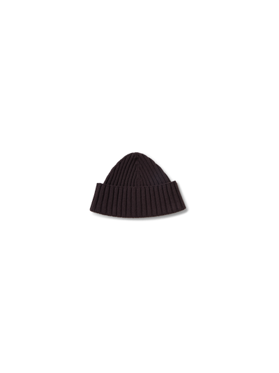 Designer Beanie aus Wolle-Kaschmir - Braun