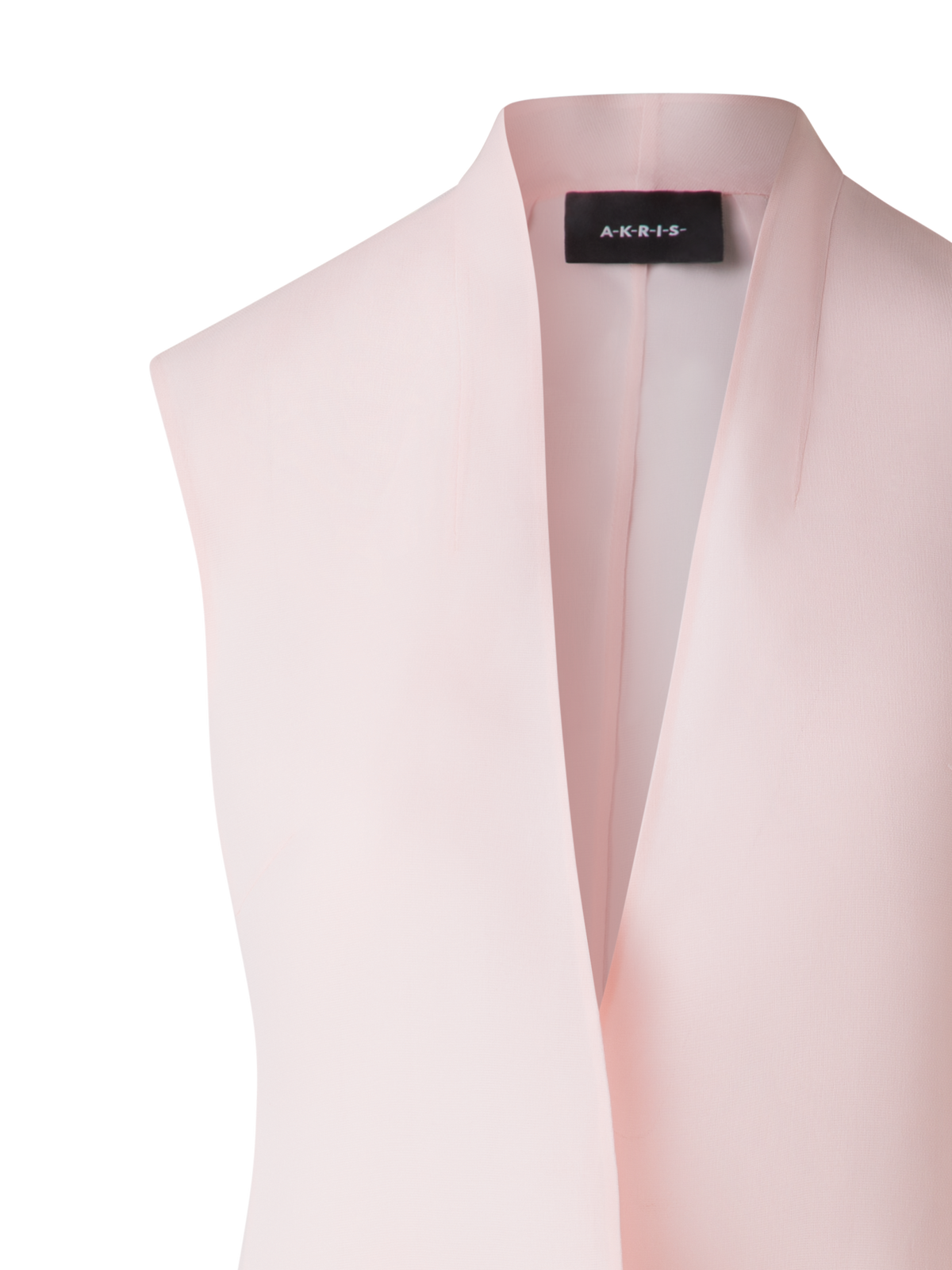 Designer Durchsichtiges Organza-Gilet aus Seide - Rosa