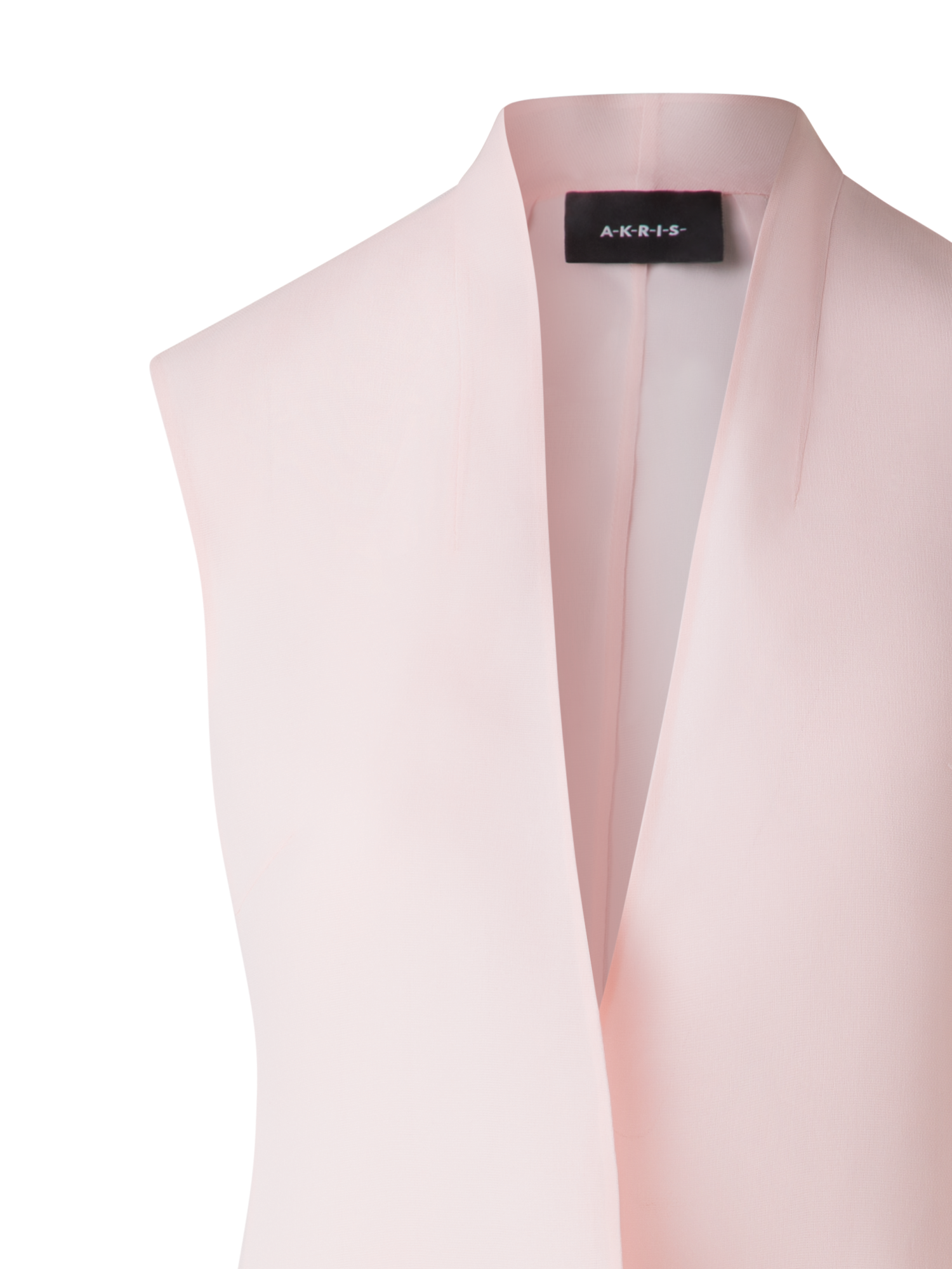 Designer Durchsichtiges Organza-Gilet aus Seide - Rosa