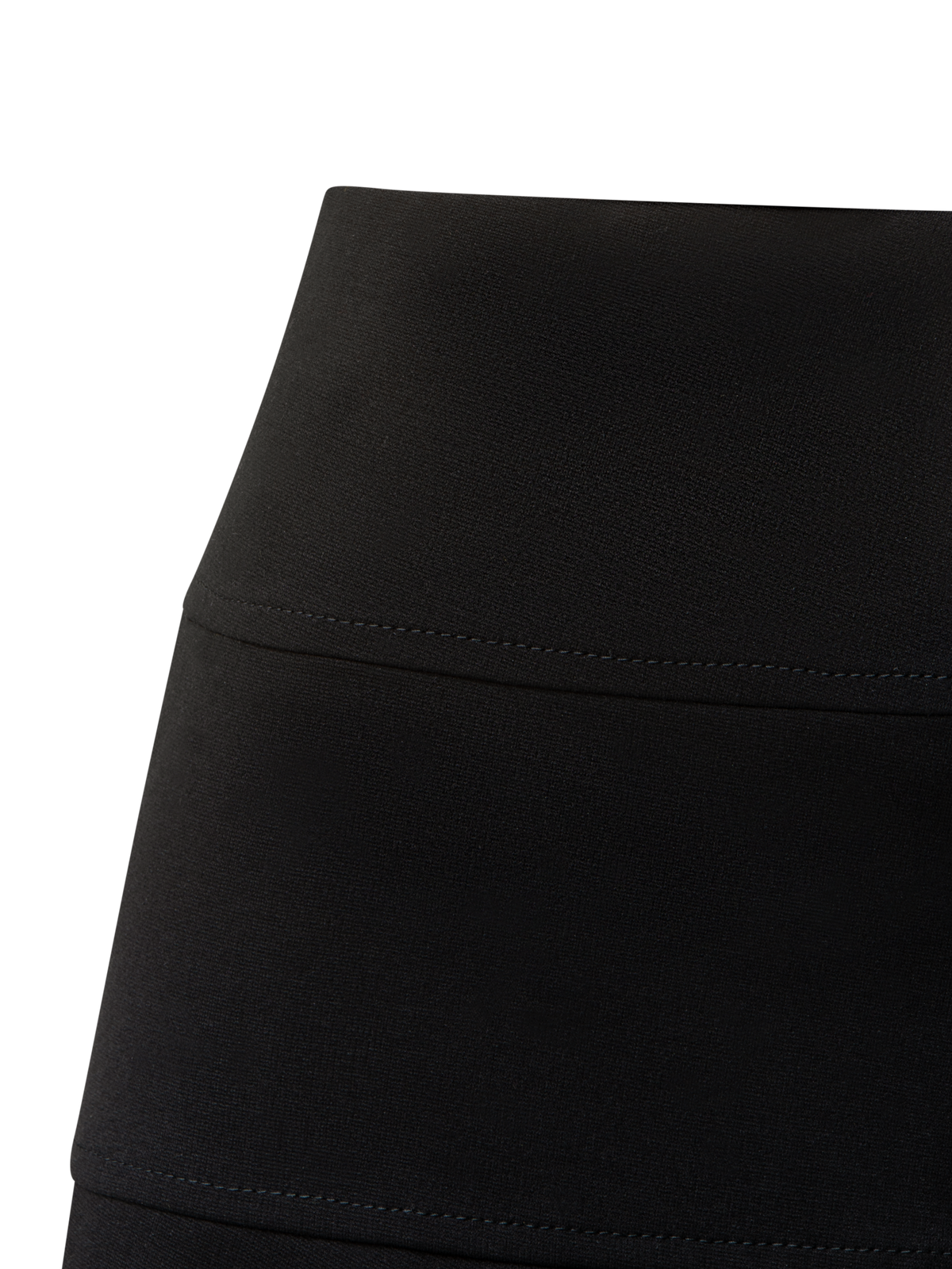 Designer A-Linien Rock aus Jersey - Schwarz