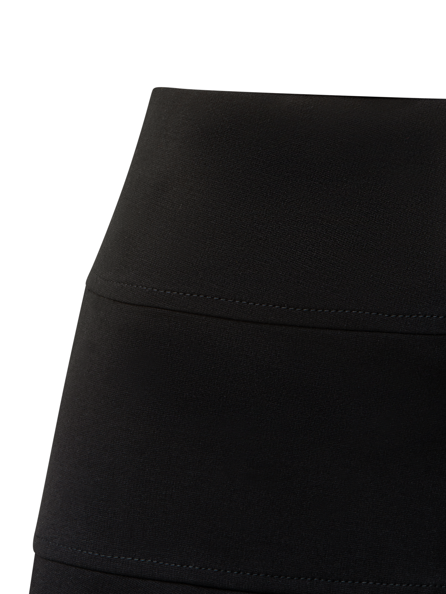 Designer A-Linien Rock aus Jersey - Schwarz