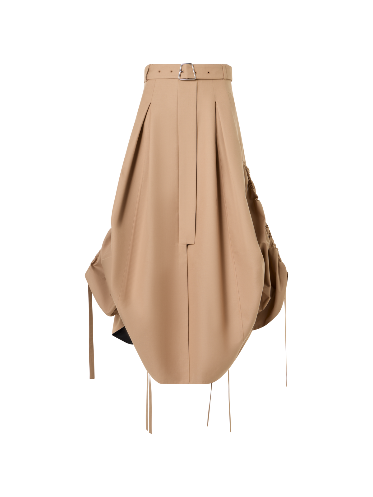 Designer Bleistiftrock aus Baumwoll-Doubleface - Beige