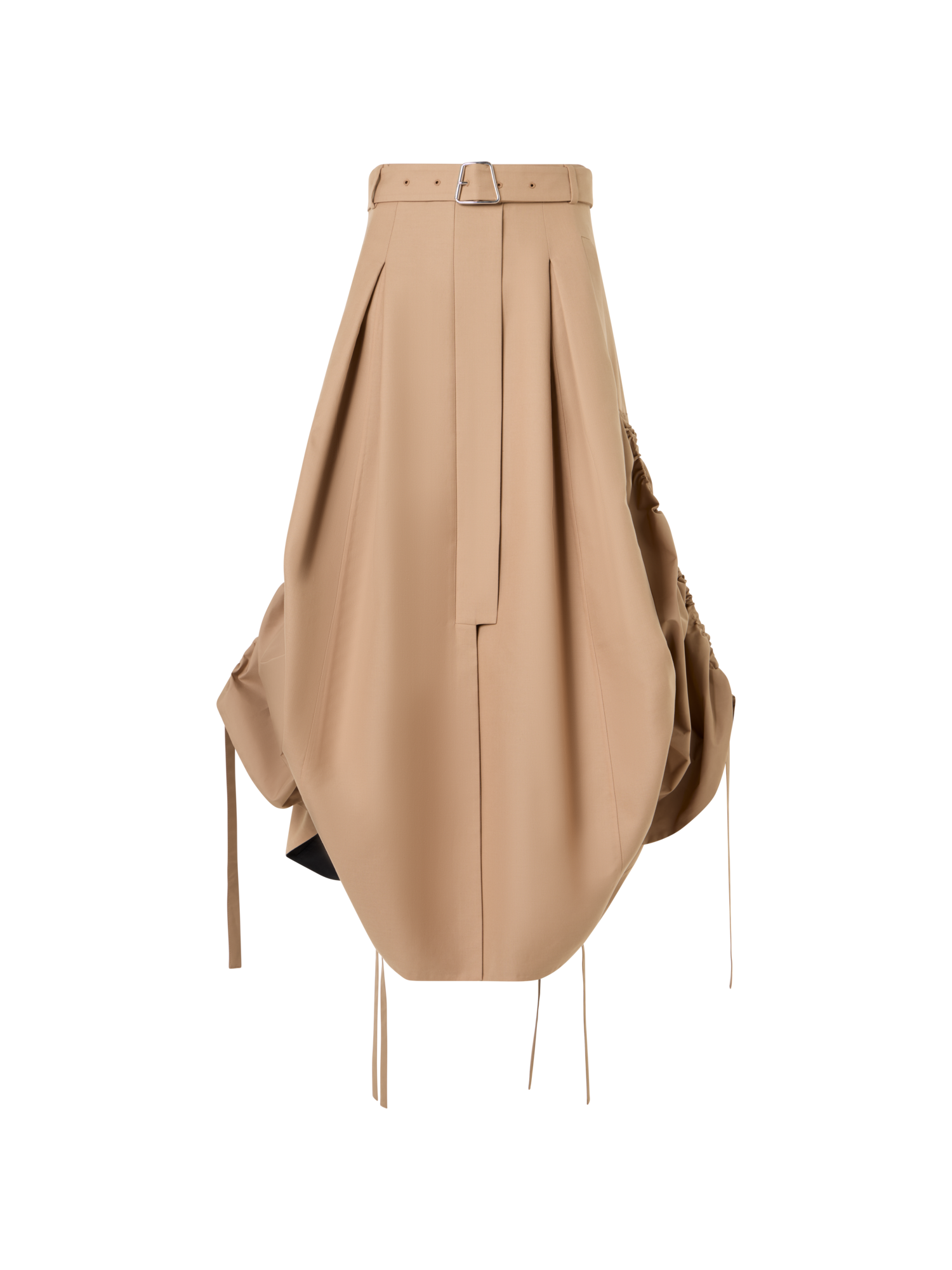 Designer Bleistiftrock aus Baumwoll-Doubleface - Beige