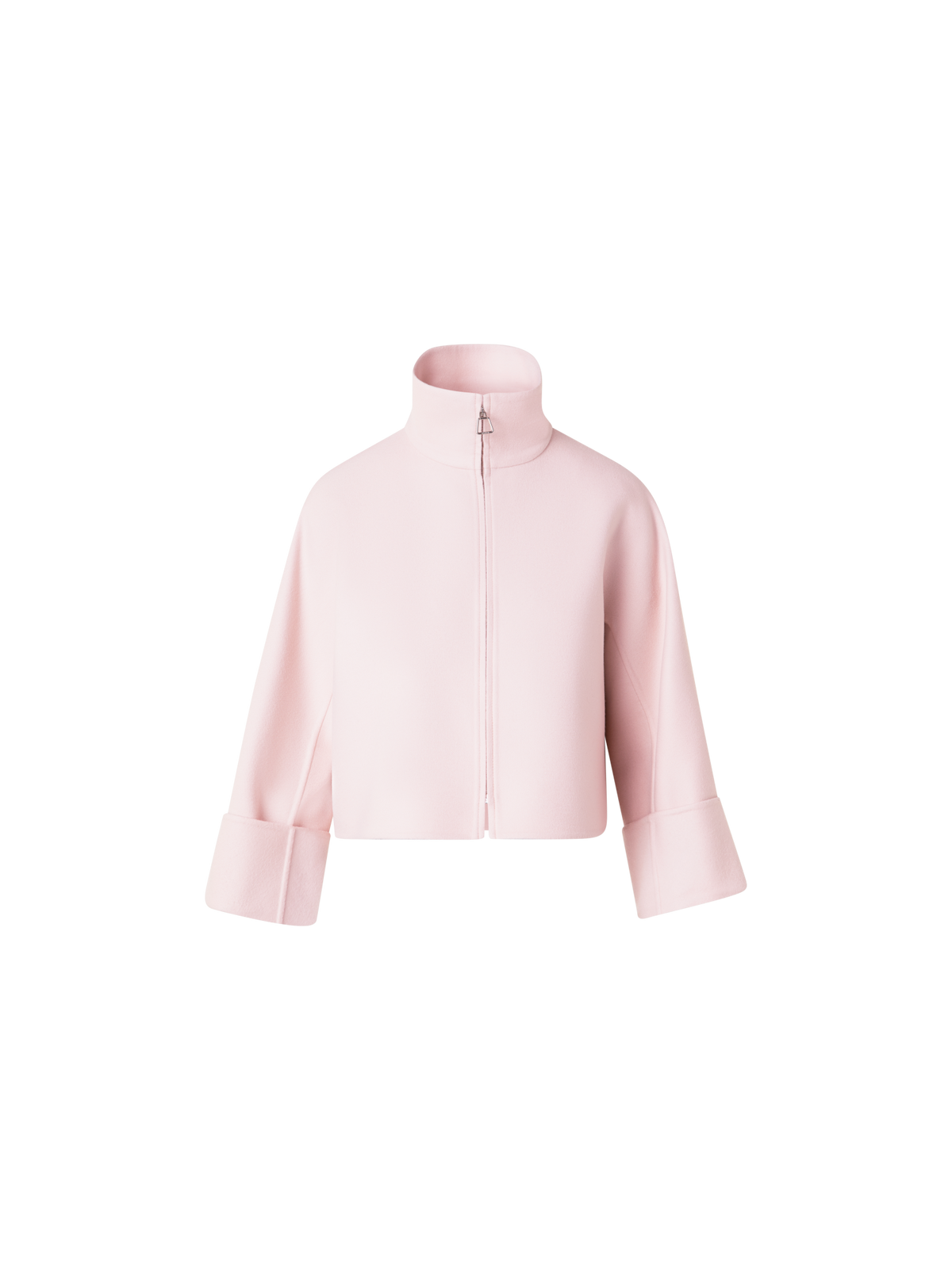 Designer Jacke mit Kimono-Ärmeln aus Woll-Doubleface - Rosa