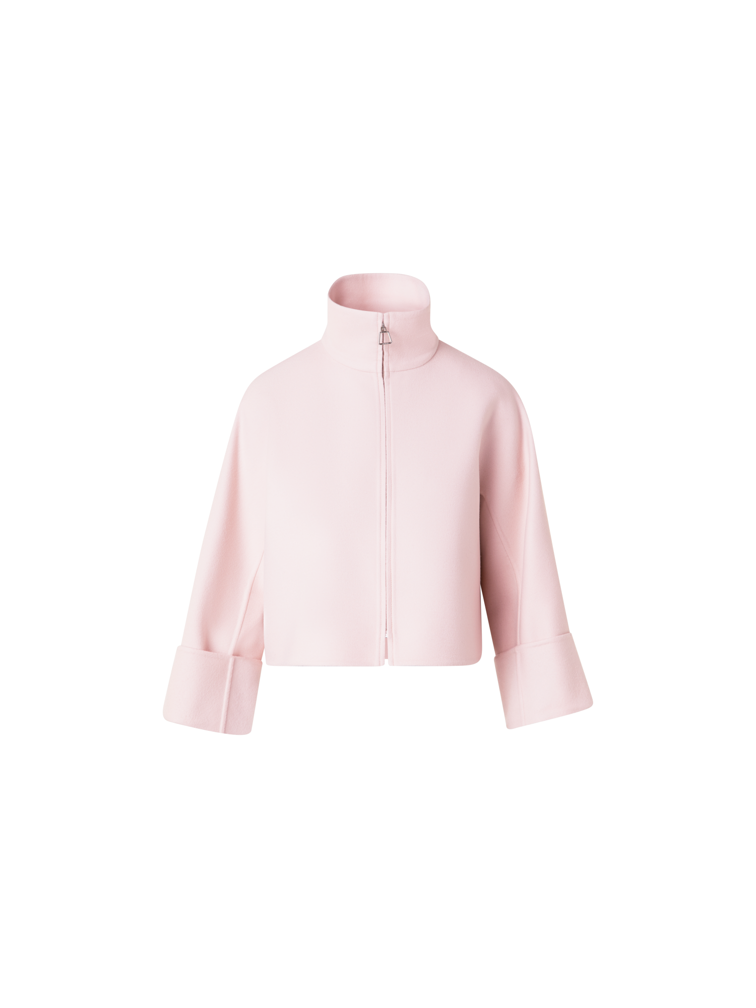 Designer Jacke mit Kimono-Ärmeln aus Woll-Doubleface - Rosa