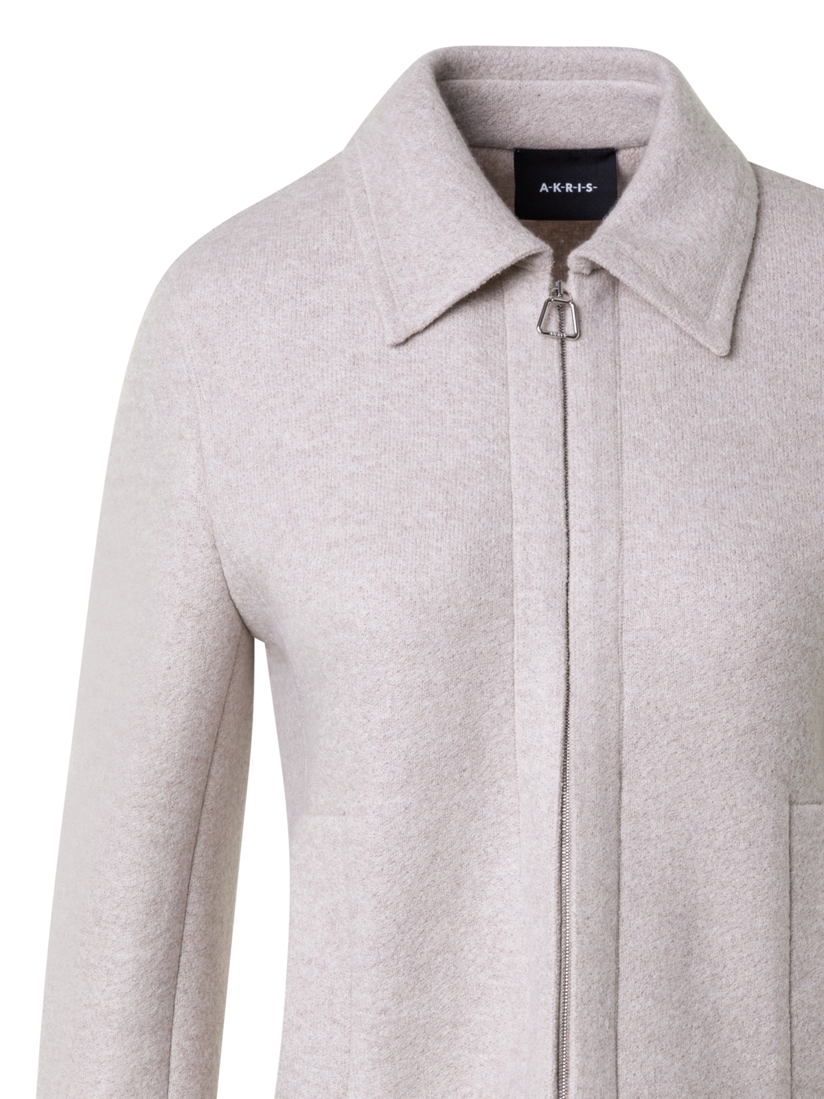 Designer Kurze Kaschmirjacke aus 100% Kaschmir - Grau