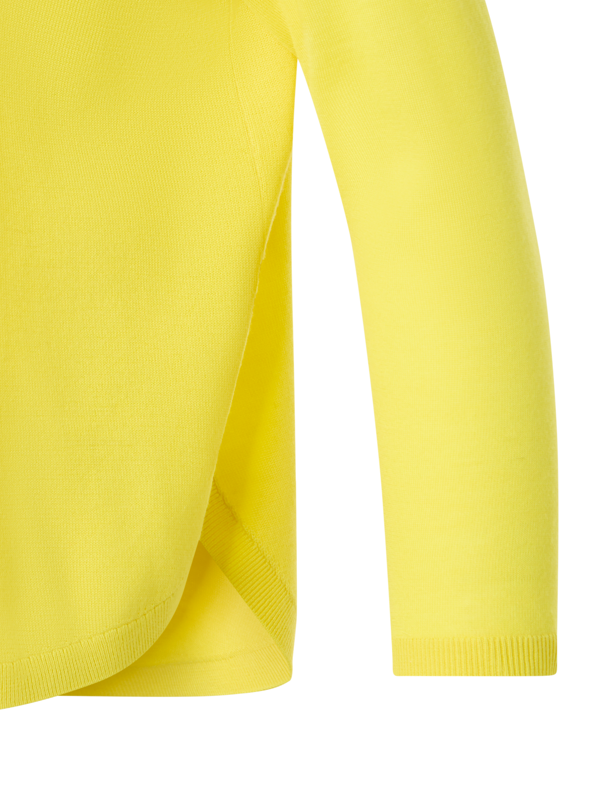 Designer Feiner Merinowolle-Signature-Strickpullover - Gelb