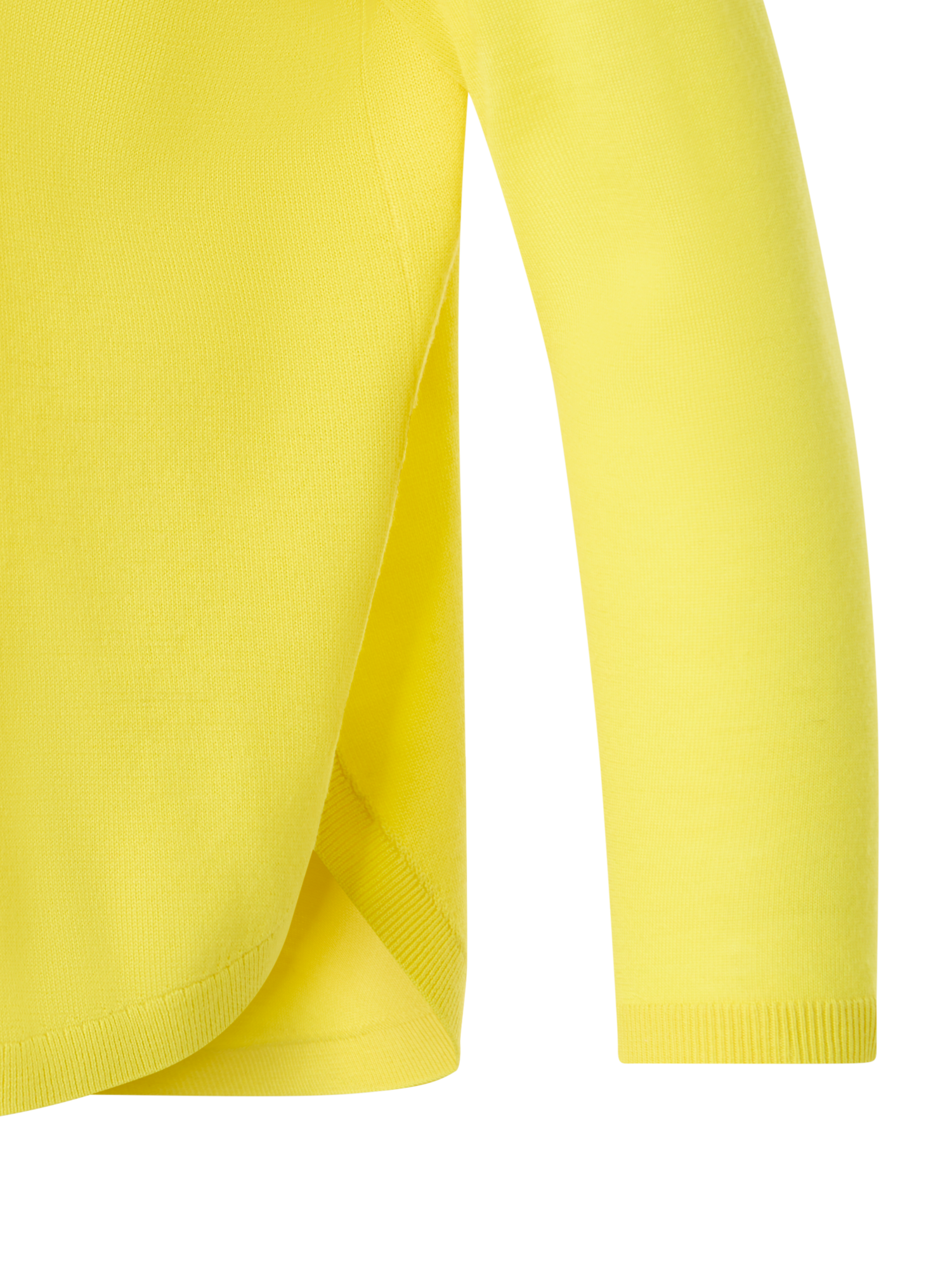 Designer Feiner Merinowolle-Signature-Strickpullover - Gelb