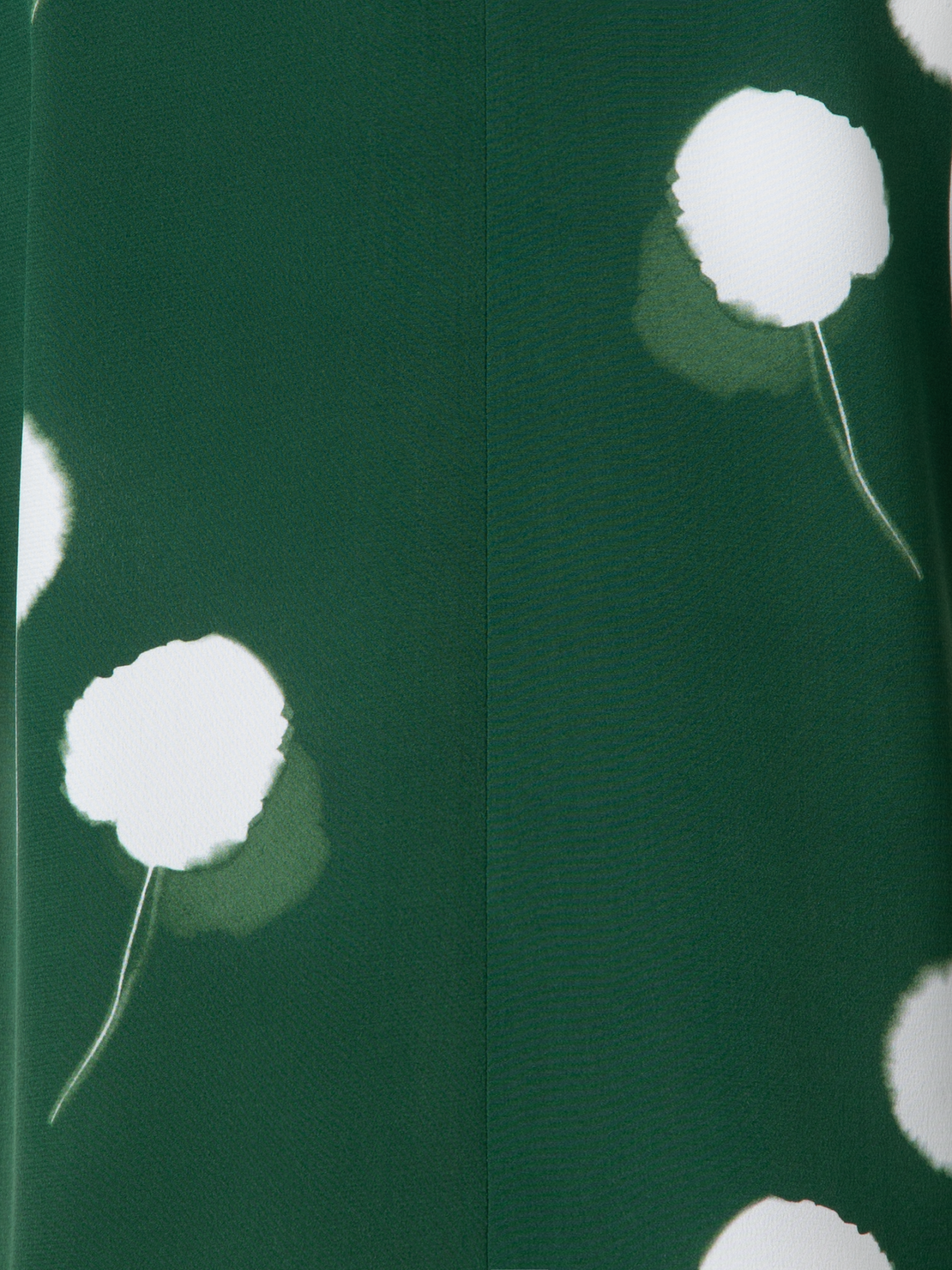 Designer Seidentunika mit Dandelion Druck - Grün - Bunt